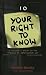 Your Right To Know
