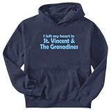 Sweatshirt Navy Blue I Left My Heart In St. Vincent & The Grenadines Country