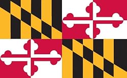 Valley Forge Nylon Maryland State Flag, measures 3-Foot x 5-Foot