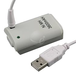 Battery Pack & Charger Cable for Xbox 360 Wireless Controllers