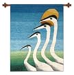 Wool tapestry, 'White Herons'