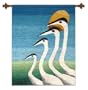 Wool tapestry, 'White Herons'