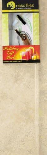 Neko Flies Gift Pack Kragonfly with Rod - Interchangeable Toy Plus Kittycada Attachment