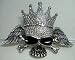 Jim Jones Crystal Skull Crown Wings Bones Belt Buckle
