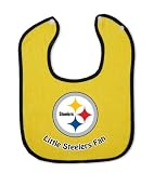 Pittsburgh Steelers NFL Football Team Infant Baby 2-Tone Snap Baby Bib