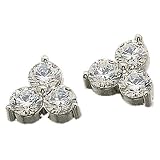 0.90 Ct.T.W. Round Brilliant Diamonds in Platinum Fashion Earrings