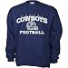 Reebok Dallas Cowboys Navy Stacked Helmet Crew Fleece