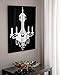 Cira Glass Wall Art with Mirrored Chandelier Design - Nexxt by Linea - CR2430B-INT