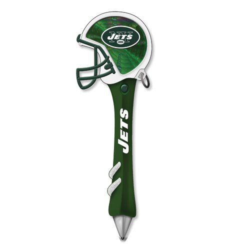 Pack of 6 NFL New York Jets Light-Up Mirrored Helmet Office Pens