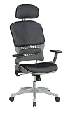 Mesh Executive Chair With Adjustable Headrest By Office Star Furniture With Free Shipping