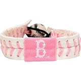 Boston Red Sox Leather Bracelet (Pink)
