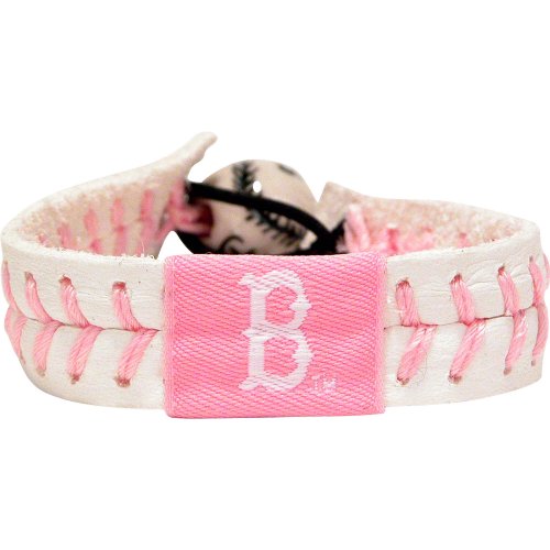 Boston Red Sox Leather Bracelet (Pink)