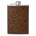 Fossil Skin Leather Flask 8 oz.