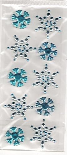 Snowflake Rhinestones Stickers - 10pc