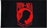 Pow-Mia (Red) Flag Polyester 3 ft. x 5 ft.