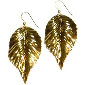 Kipepeo Gold Leaf Earrings
