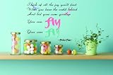 Think of all the joy you will find when you leave the world behind And bid your cares behind - You can fly - You can fly -Peter Pan - Removeable Wall Decal - selected color: Black - Want different color ? Choose from 24 colors in 