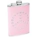 8oz Stainless Steel Flask with Studded Peace Sign Wrap