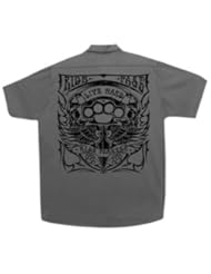 Automotive Parts and Accessories: Hot Leathers Brass Knuckles Mechanics Work Shirt (Charcoal, X-Large) - Hot Leathers