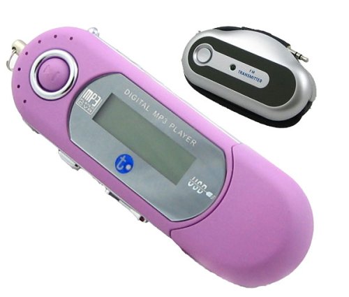 Childrens Toyshop  Electronics : 512MB T-Classic MP3 Player & In Car FM Transmitter - Baby Pink