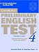 Book Cambridge Preliminary English Test 4 Teacher's Book: Examination Papers from the University of Cambridge ESOL Examinations (PET Practice Tests)