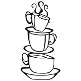 Generic COFFEE house cup java SILHOUETTE wall art metal mug NU