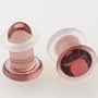 Pair of Glass Single Flared Solid Plugs: 6g Purple