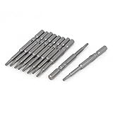 uxcell トルクスセキュリティドライバービット 磁気 修復ツール セキュリティツール 便利な道具 10個入り