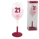 from Occasions Direct 21st Birthday Pink Wine Glass.