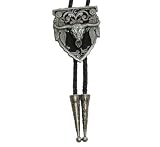 Western Native American Indian Longhorn Skull Bolo Tie