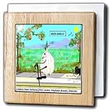 Londons Times Funny Food Coffee other Digestibles - Aged Garlic - Tile Napkin Holders