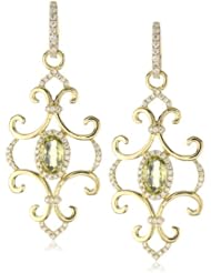 Katie Decker "Tudor" 18k Lemon Quartz and Diamond Catherine Earrings