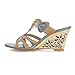 Charm Foot Fashion Rhinestone Womens Wedge Heel Open Toe Sandals Slippers