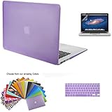 MacBook Air 13" Case TECOOL&reg; 3 in 1 Ultra Slim Multi Colors Plastic Hard Case Cover, Silicone Keyboard Cover and Screen Protection for MacBook Air 13" with TECOOL&reg; Logo Mouse Pad (MacBook Air 13" Model: A1466 and A1369, Purple)
