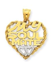 14k Gold Two-tone Soul Mate Pendant
