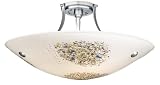 Veneto Murano Bowl Ceiling Light Color: Opal, Finish: Bronze, Size: 11.8
