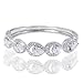 EVER FAITH Women's Wedding Jewelry Cubic Zirconia Hollow-out 5 Teardrop Bangle Bracelet Clear Silver-Tone