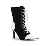 Women's WIDE WIDTH WIDE CALF Boots 3/4 Inch High Heel Sexy Boots Black White