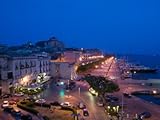IMAGE OF Evening View from the Grand Hotel, Ortygia Island, Syracuse, Sicily, Italy Premium Photographic Poster Print by Walter Bibikow, 30x40