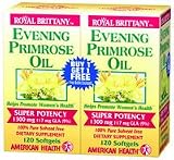 Evening Primrose Oil 1300mg, Royal Brittany Twin Pack - 120+120 - Softgel