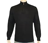 Polo Ralph Lauren Men's Merino Wool Big & Tall Quarter Zip Sweater Black Size 4XLT