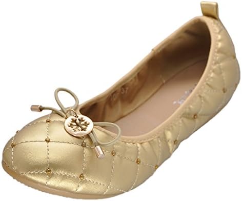 Sharlir Women's Studded Foldable Ballet Flats
