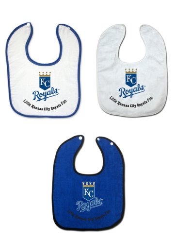 Kansas City Royals 3 Pack Snap Bib Set