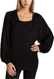 French Connection Women's Starlight Knit V-Nk,Black,Large