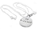 Hand Stamped House of Ruth So Blessed Round Inspirational Message Silver Necklace on 925 Sterling Silver Chain with Fresh Water Pearl Accent - Comes Gift Boxed