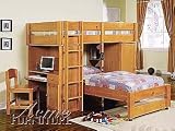 Acme Furniture Honey Oak Finish Bunk Bed 02495