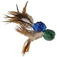 KONG Naturals Crinkle Ball with Feathers Cat Toy, Colors Vary, 2-Pack