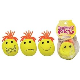 Squeezy Smiley Face Stress Balls, Set of Two Assorted