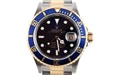 Rolex Mens 2 Tone Submariner Dark Blue Dial