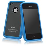 BoxWave Apple iPhone 4 Cool Accent Case (Azure Blue / Clear)